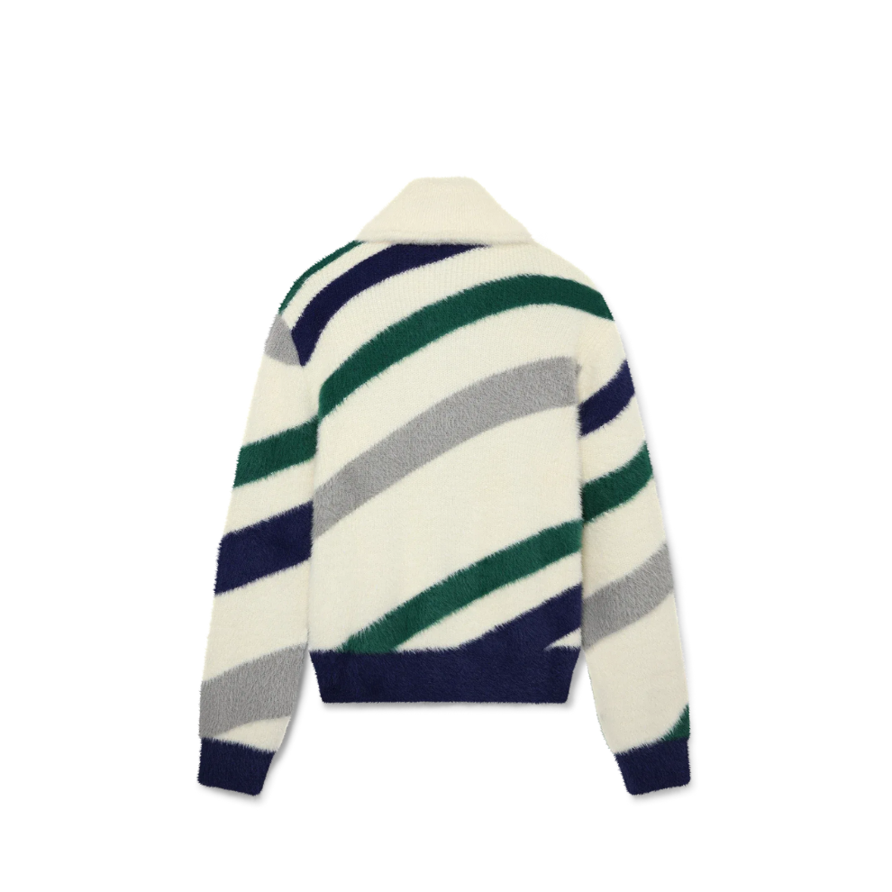 Buy Casablanca Diagonal Striped Fluffy Zip Up Jumper | Krewsa South Africa