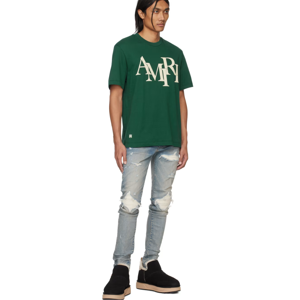 Buy AMIRI Green Staggered T-Shirt | Krewsa South Africa