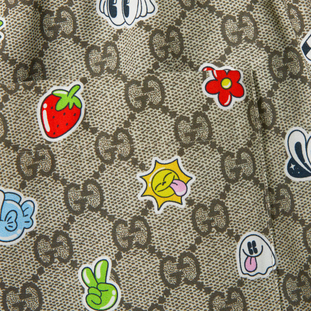 Buy GUCCI COTTON POPLIN SHORTS WITH PRINT | Krewsa South Africa