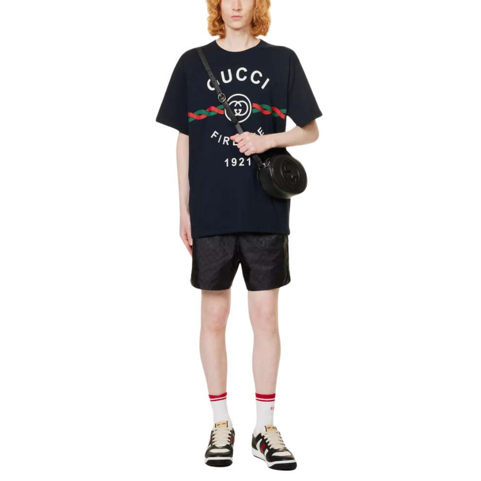 Buy GUCCI Brand-print relaxed-fit cotton-jersey T-shirt | Krewsa South Africa