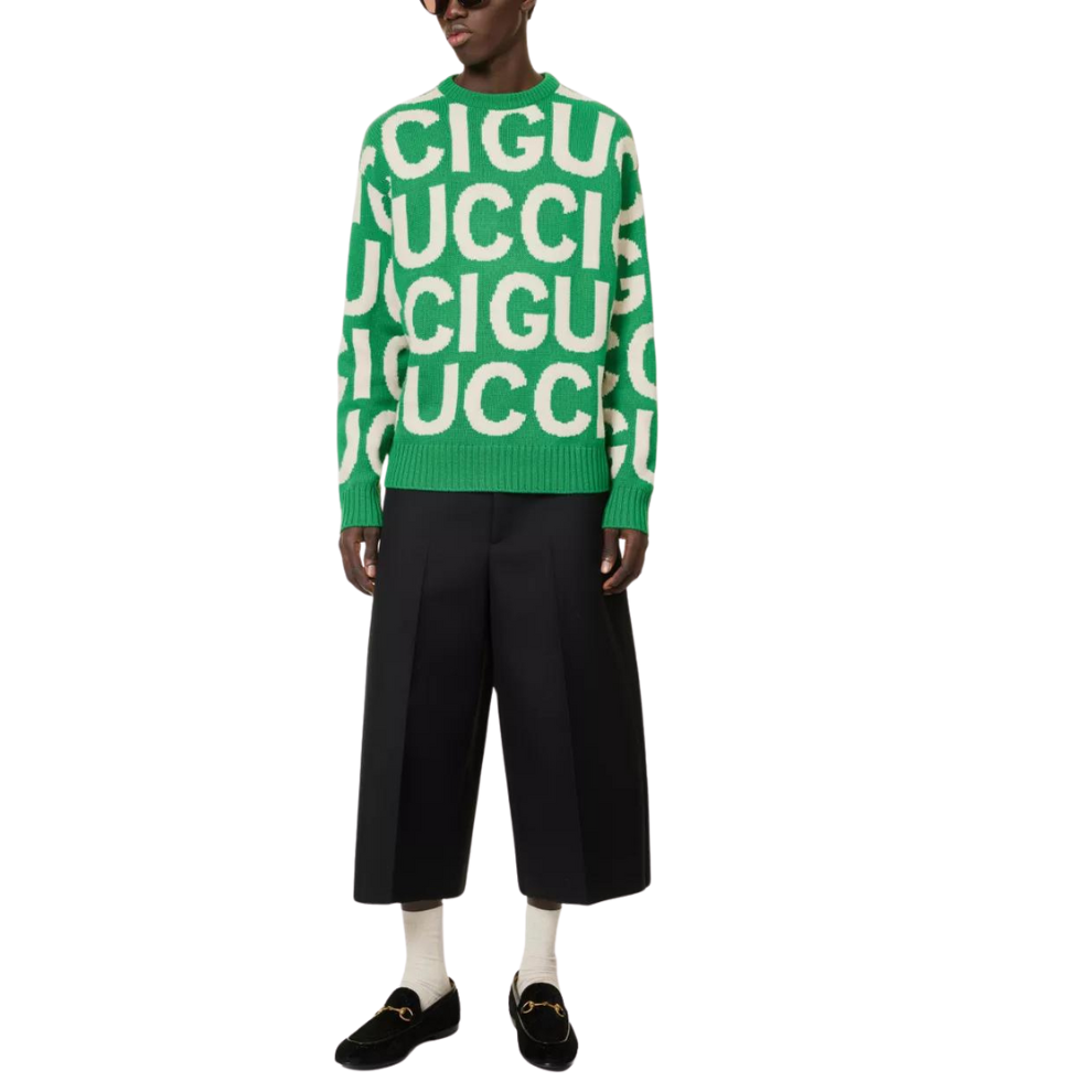 Buy GUCCI Logo-intarsia relaxed-fit wool-knit jumper | Krewsa South Africa