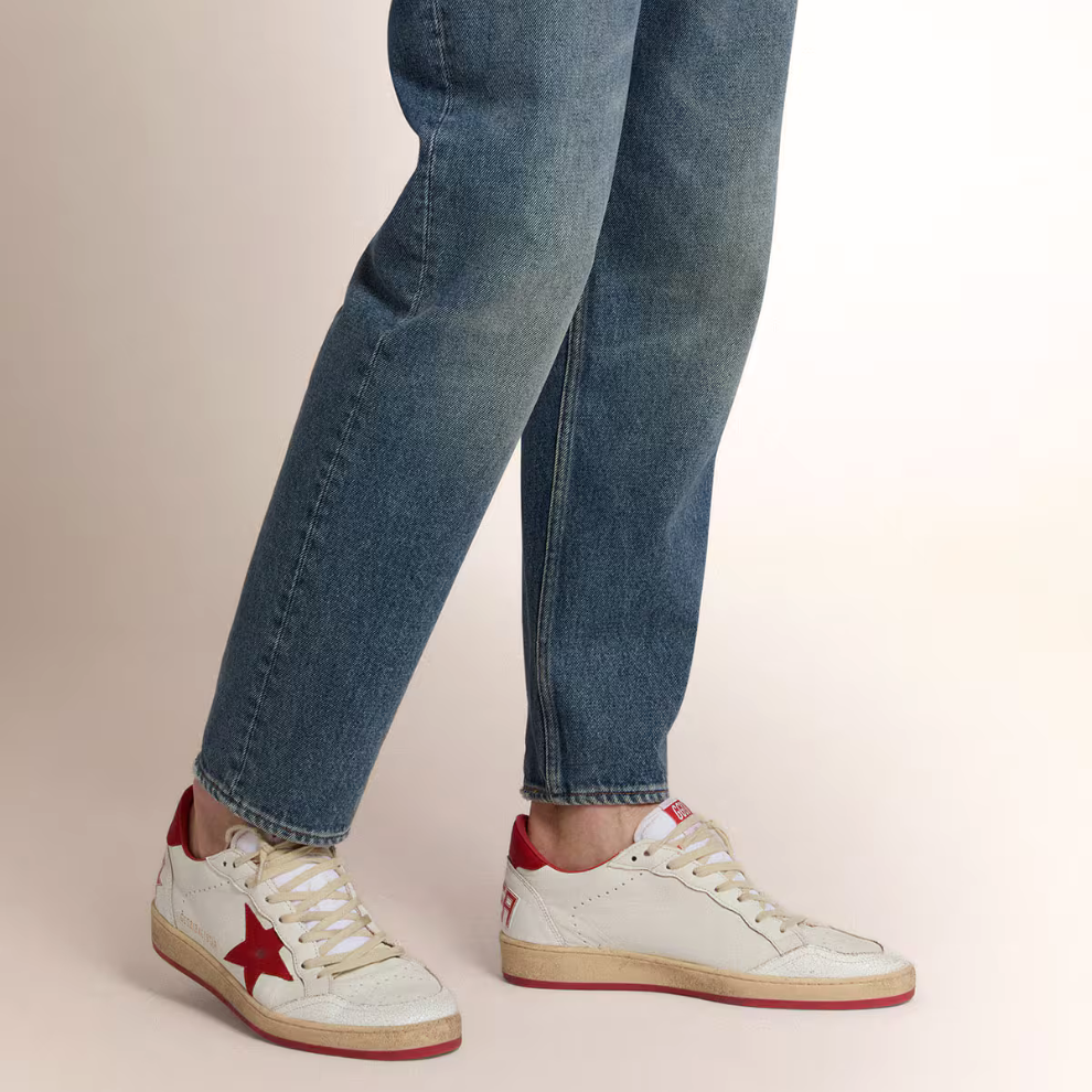 Buy Golden Goose Men's Ball Star in white leather | Krewsa South Africa