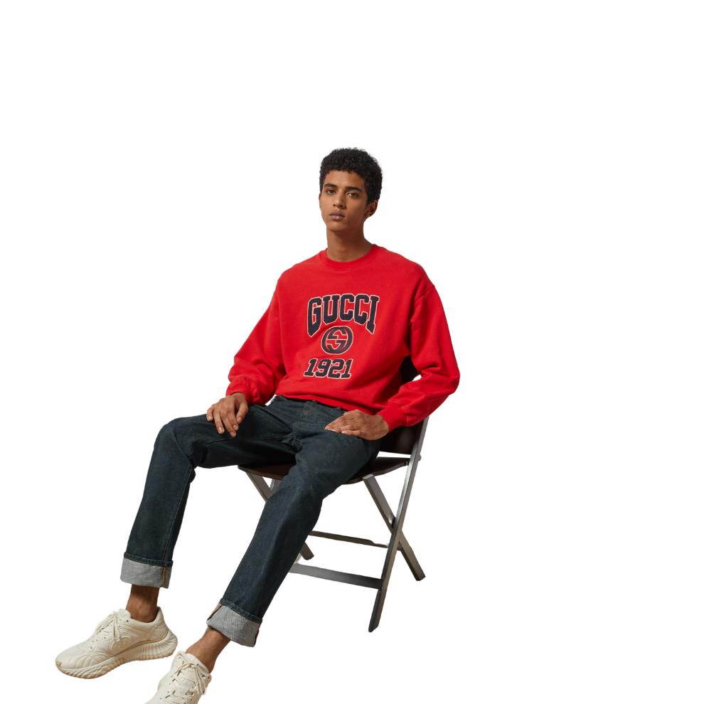 Buy GUCCI COTTON JERSEY SWEATSHIRT WITH EMBROIDERY | Krewsa South Africa