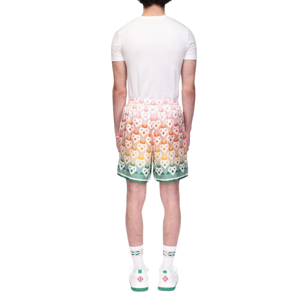 Buy CASABLANCA Gradient Heart Monogram Silk Shorts | Krewsa South Africa