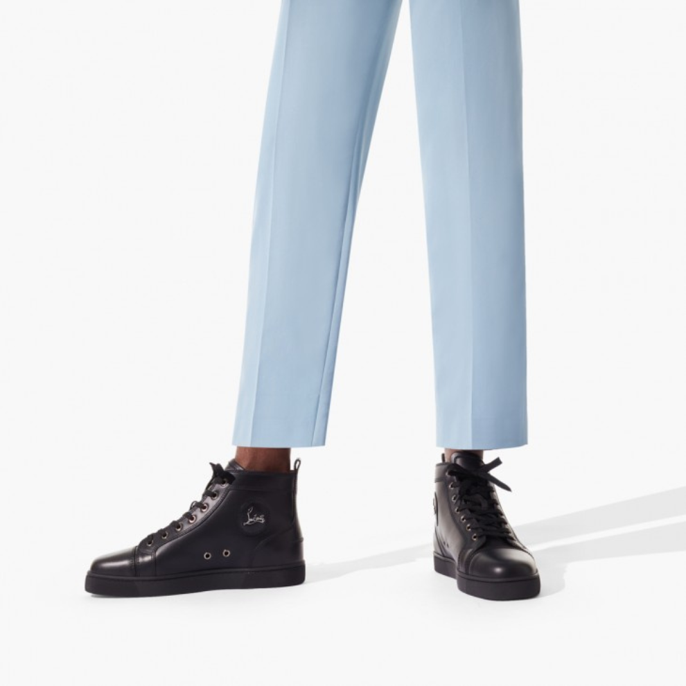 Buy CHRISTIAN LOUBOUTIN Louis High-top sneakers - Calf leather - Black | Krewsa South Africa