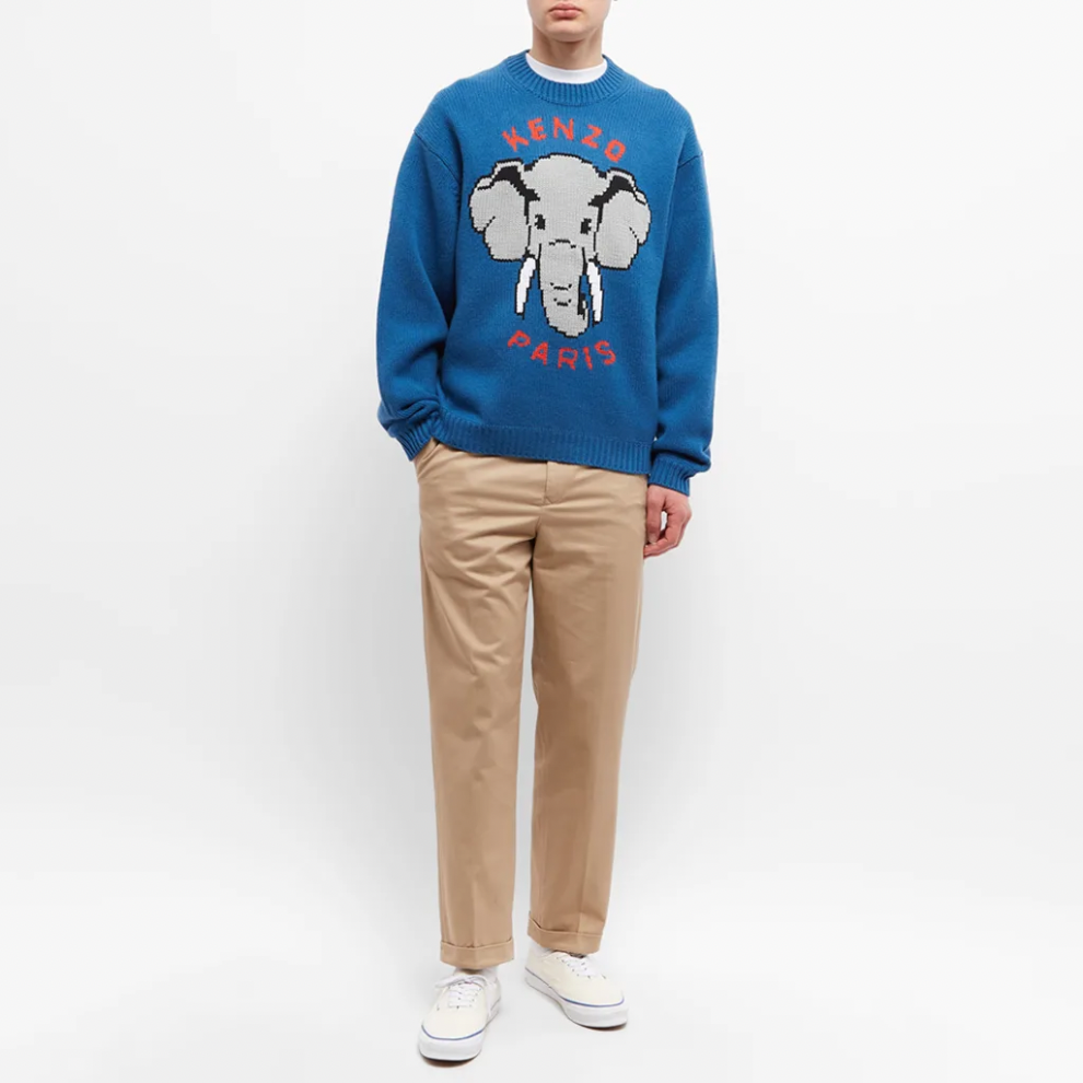 Buy KENZO PARIS PIXEL ELEPHANT JUMPER CYAN | Krewsa South Africa