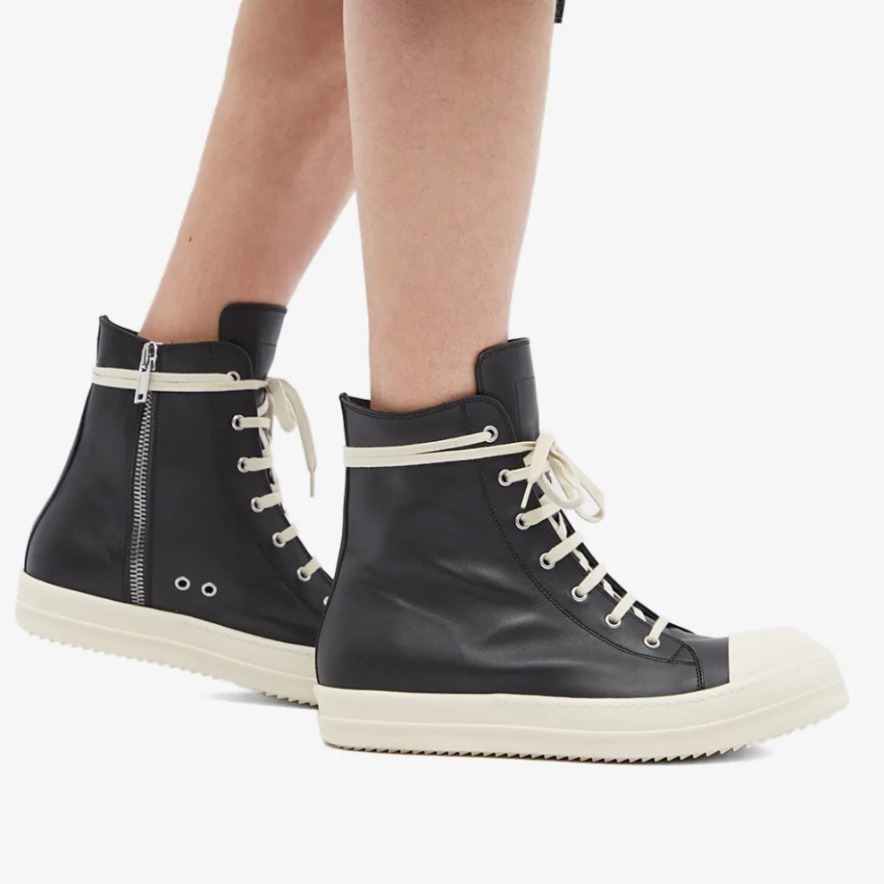 Buy RICK OWENS HIGH SNEAKER BLACK & MILK | Krewsa South Africa