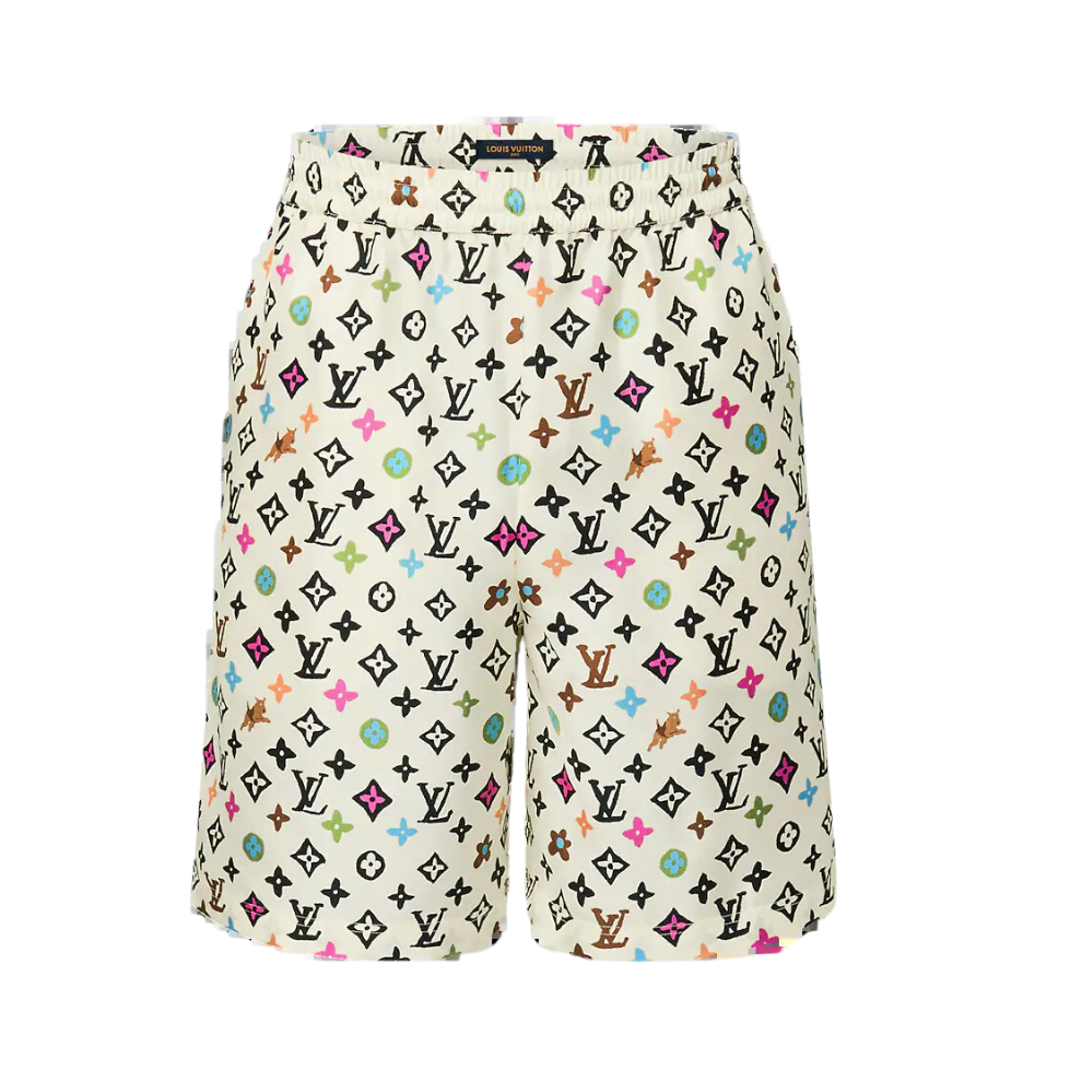 Buy LOUIS VUITTON Monogram Printed Silk Shorts | Krewsa South Africa
