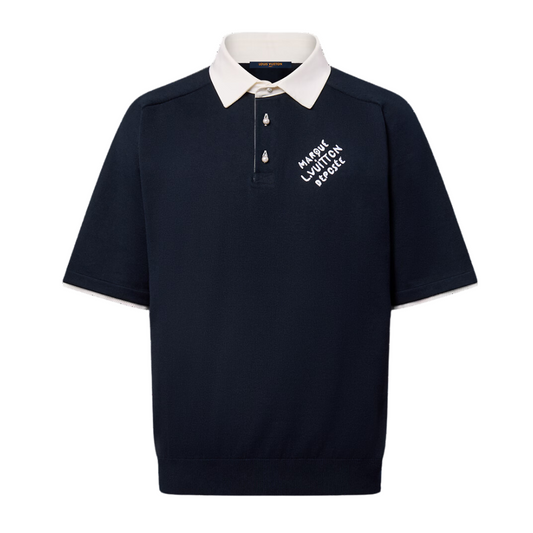Buy Louis Vuitton Embroidered Short-Sleeved Cotton Blend Polo Shirt | Krewsa South Africa