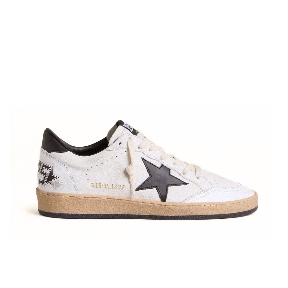 Buy Golden Goose Men's Ball Star in white nappa with black star | Krewsa South Africa