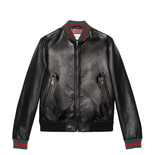 Buy GUCCI LEATHER JACKET WITH WEB | Krewsa South Africa