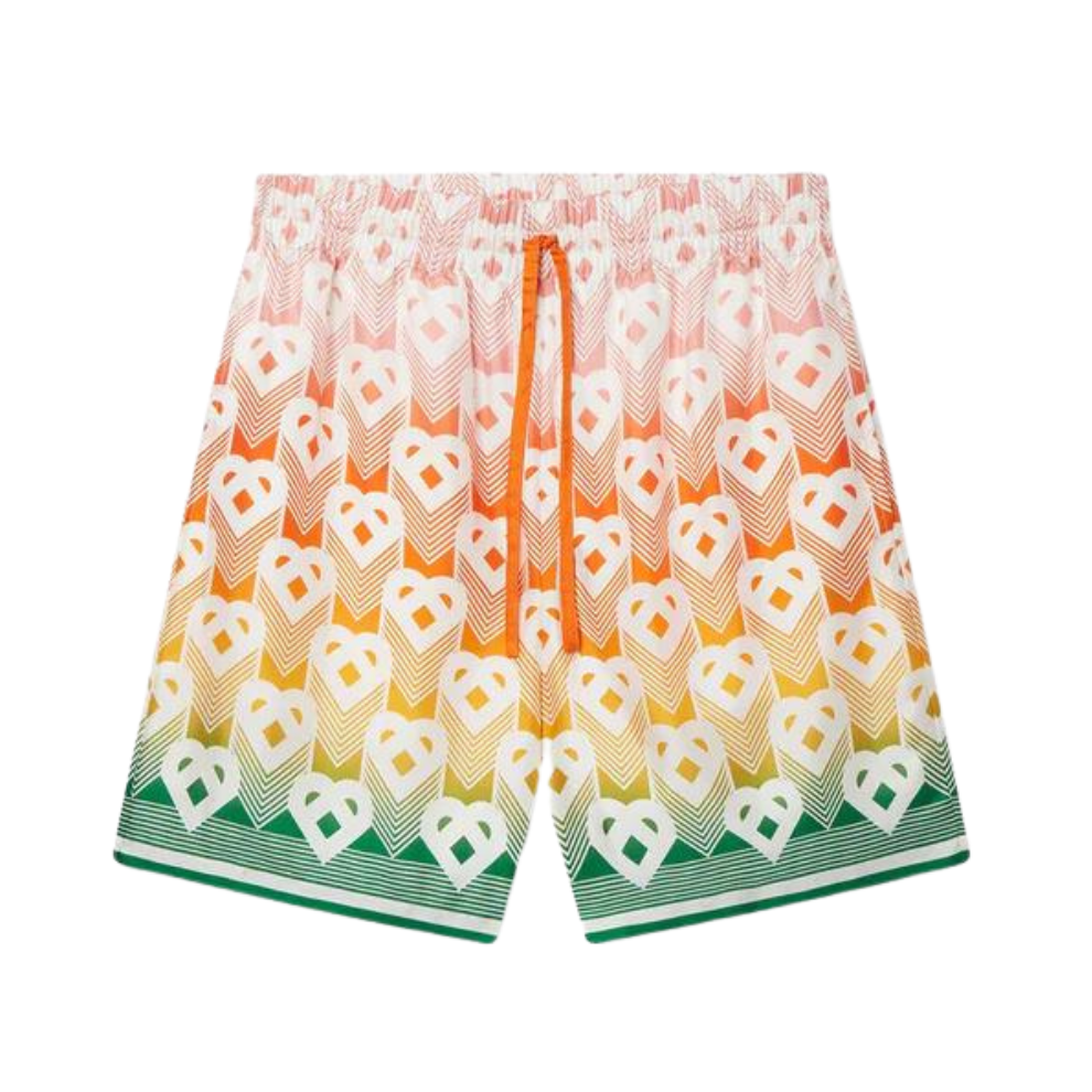 Buy CASABLANCA Gradient Heart Monogram Silk Shorts | Krewsa South Africa