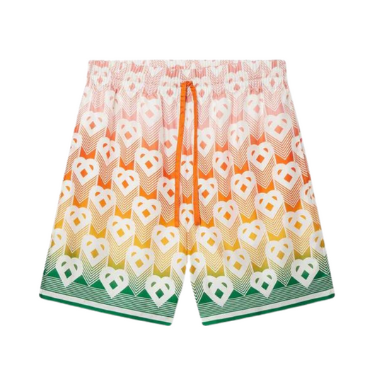 Buy CASABLANCA Gradient Heart Monogram Silk Shorts | Krewsa South Africa
