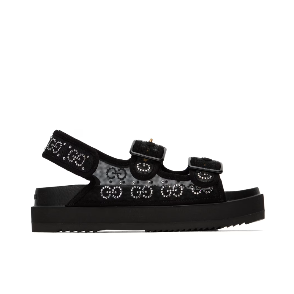 Buy GUCCI Black Crystal GG Sandals | Krewsa South Africa