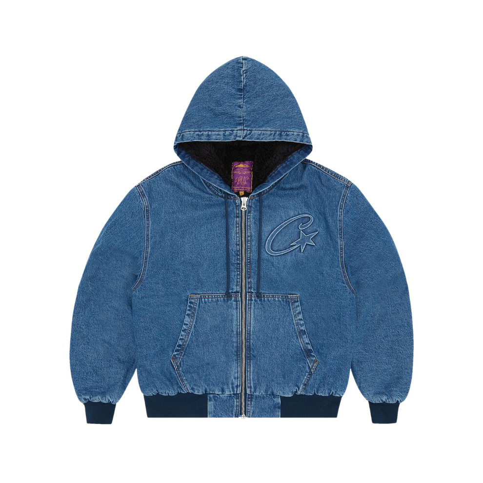 Buy Corteiz CRTZ Embossed C-Star Denim Work Jacket 'Blue' | Krewsa South Africa