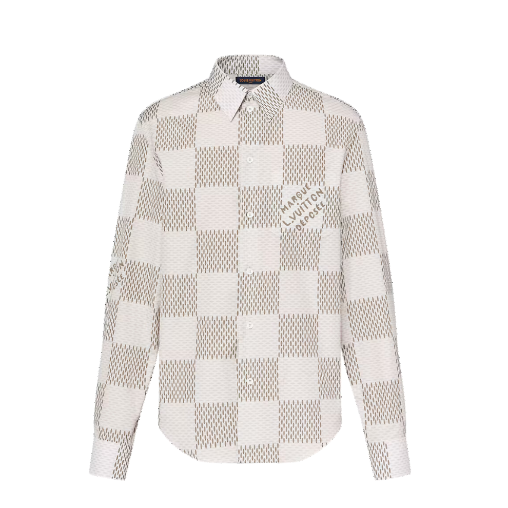 Buy LOUIS VUITTON Damier Long-Sleeved Classic Cotton Shirt | Krewsa South Africa