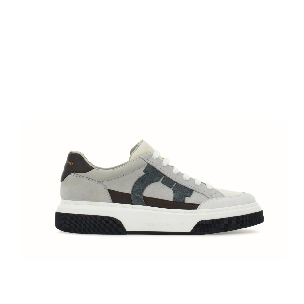 Buy Ferragamo Gancini-embroidered leather sneakers | Krewsa South Africa