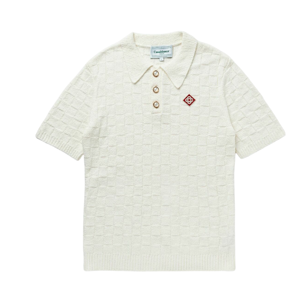 Buy CASABLANCACHECKED YOKE BOUCLE POLO | Krewsa South Africa