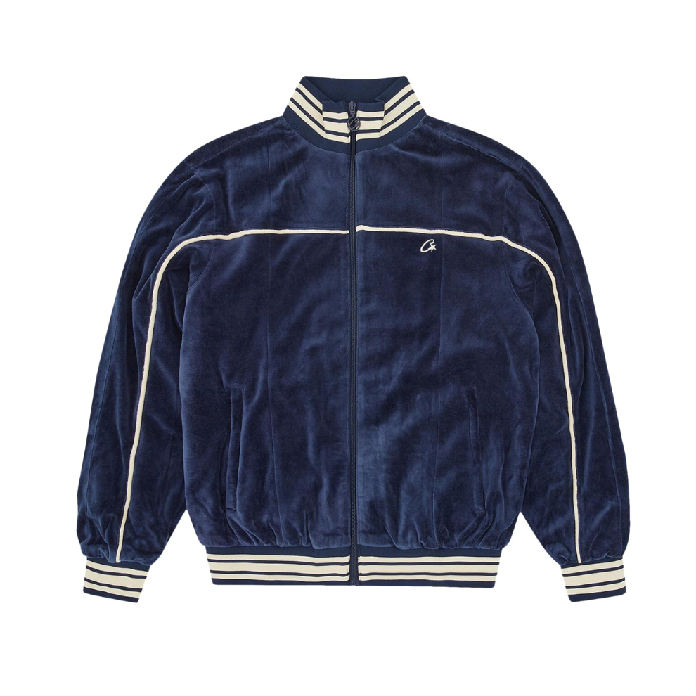 Buy Corteiz CRTZ VVS Uptown Velour Track Jacket 'Navy' | Krewsa South Africa