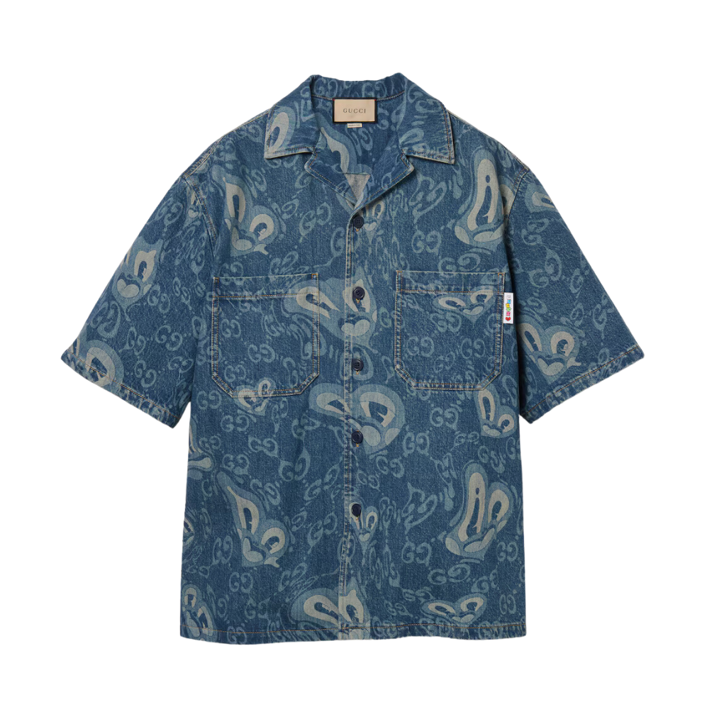 Buy GUCCI GG LIQUID HEARTS DENIM SHIRT | Krewsa South Africa