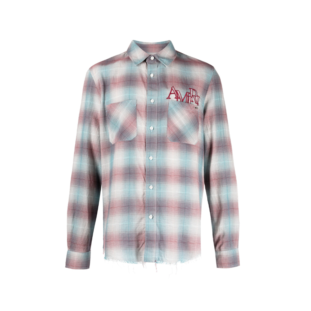 Buy AMIRI Staggered-logo check-pattern shirt | Krewsa South Africa