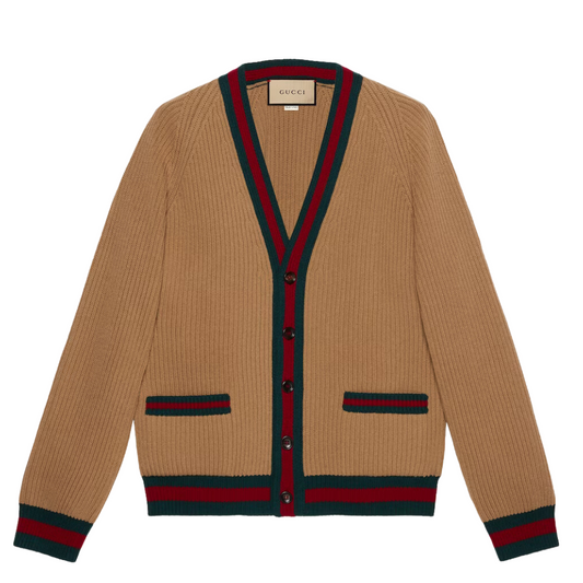 Buy GUCCI KNIT WOOL CARDIGAN WITH WEB | Krewsa South Africa