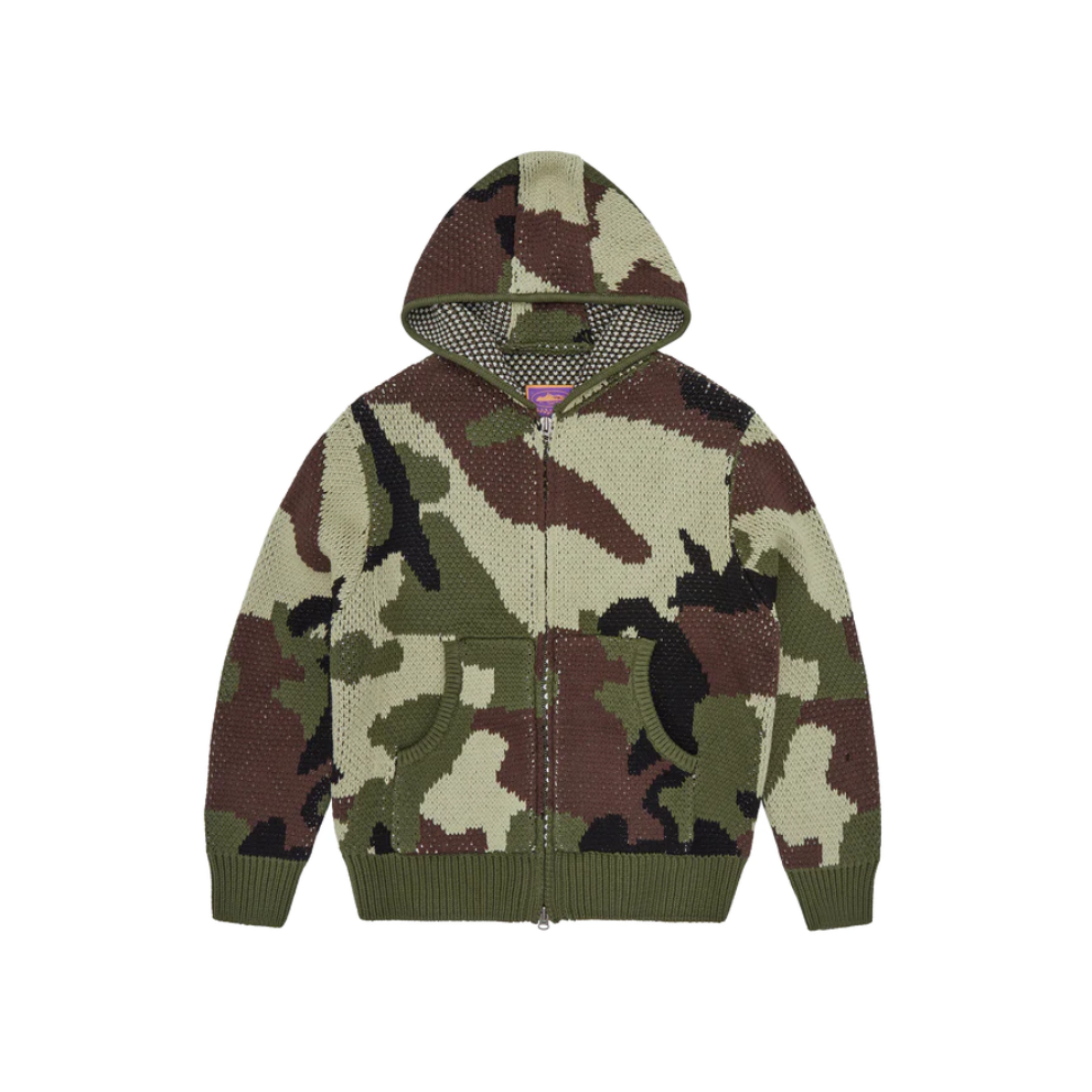 Buy Corteiz Alcatraz Heavy Knit Zip Hoodie Camo | Krewsa South Africa