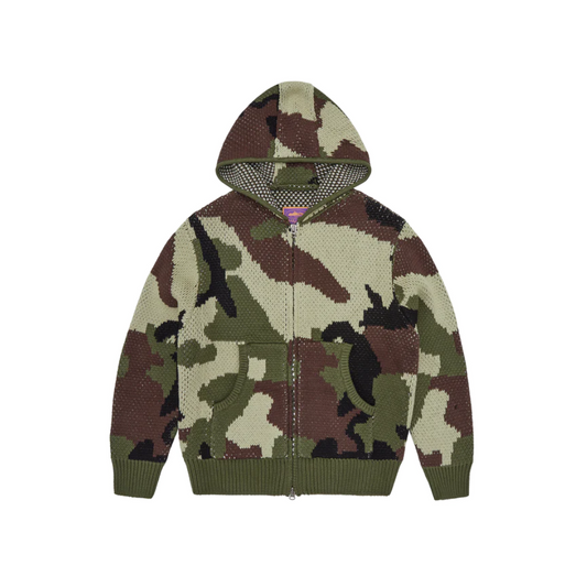 Buy Corteiz Alcatraz Heavy Knit Zip Hoodie Camo | Krewsa South Africa