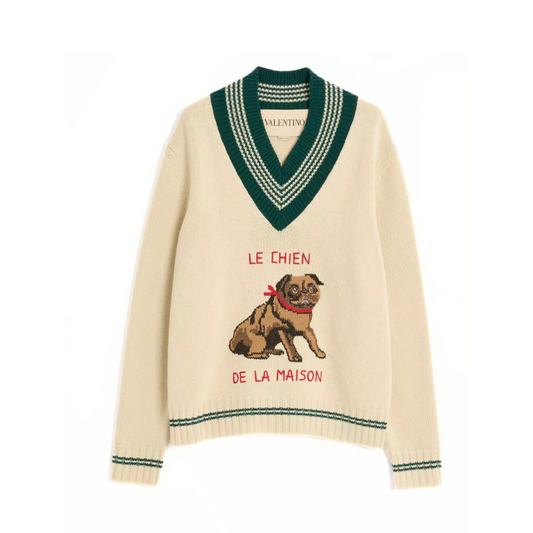 Buy Valentino Le Chien De La Maison Jacquard Wool Sweater | Krewsa South Africa