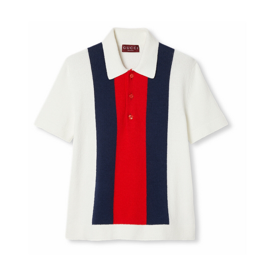 Buy GUCCI Cotton blend terry knit polo shirt | Krewsa South Africa