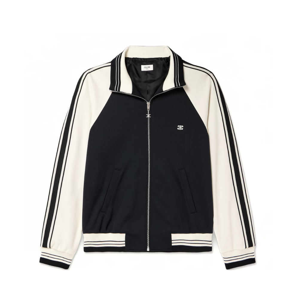 Buy CELINE HOMME Logo-Embroidered Striped Tech-Jersey Track Jacket | Krewsa South Africa