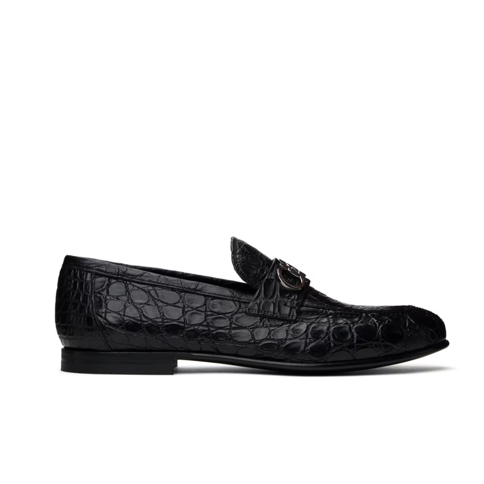 Buy FERRAGAMO Black Gin Lux Loafers | Krewsa South Africa