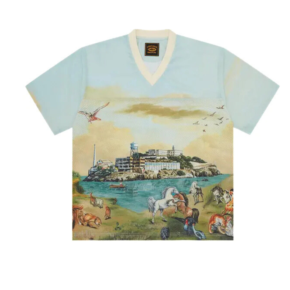 Buy Corteiz Narnia Football Jersey 'Blue/Cream' | Krewsa South Africa