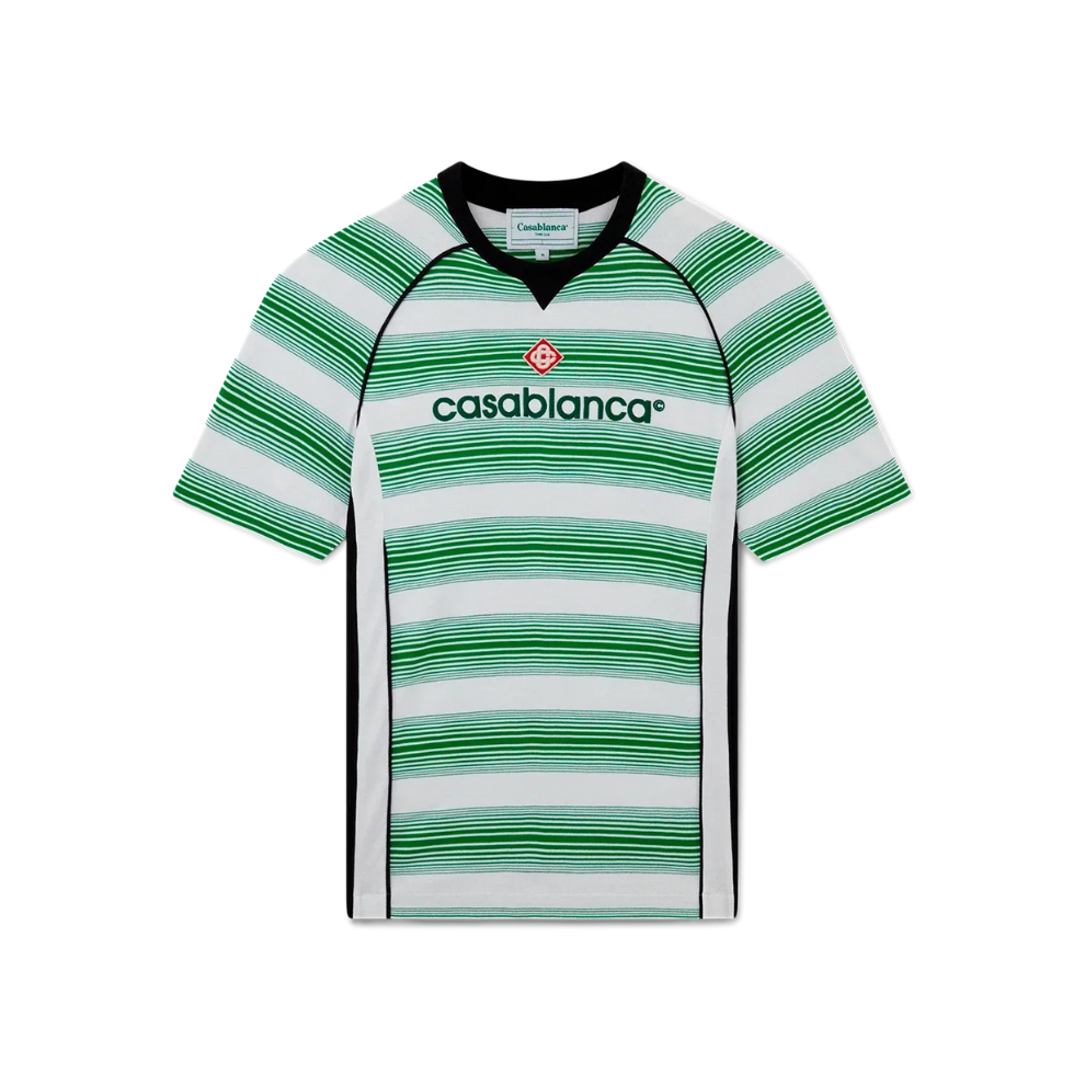 Buy Casablanca White & Green Stripe T-Shirt | Krewsa South Africa