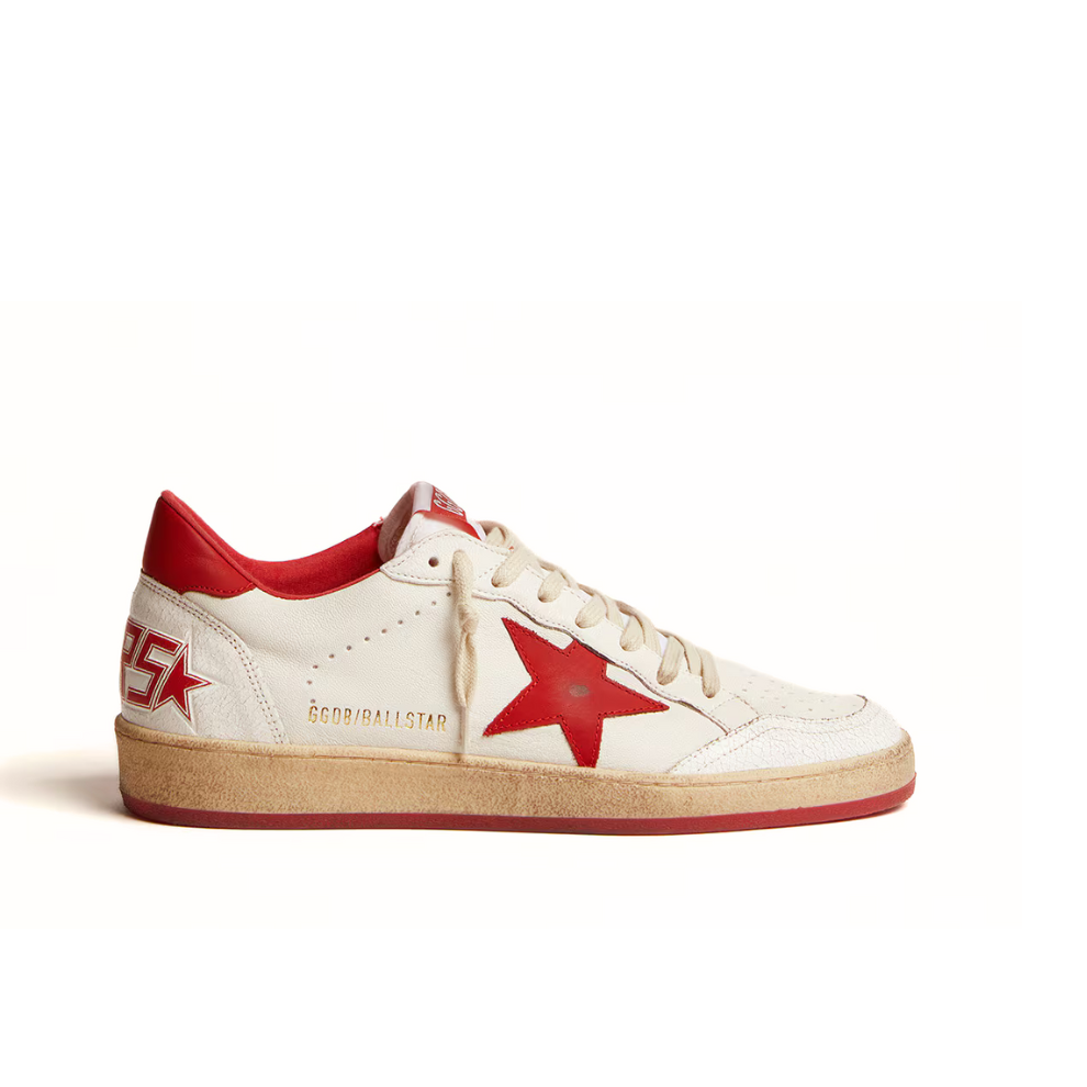 Buy Golden Goose Men's Ball Star in white leather | Krewsa South Africa