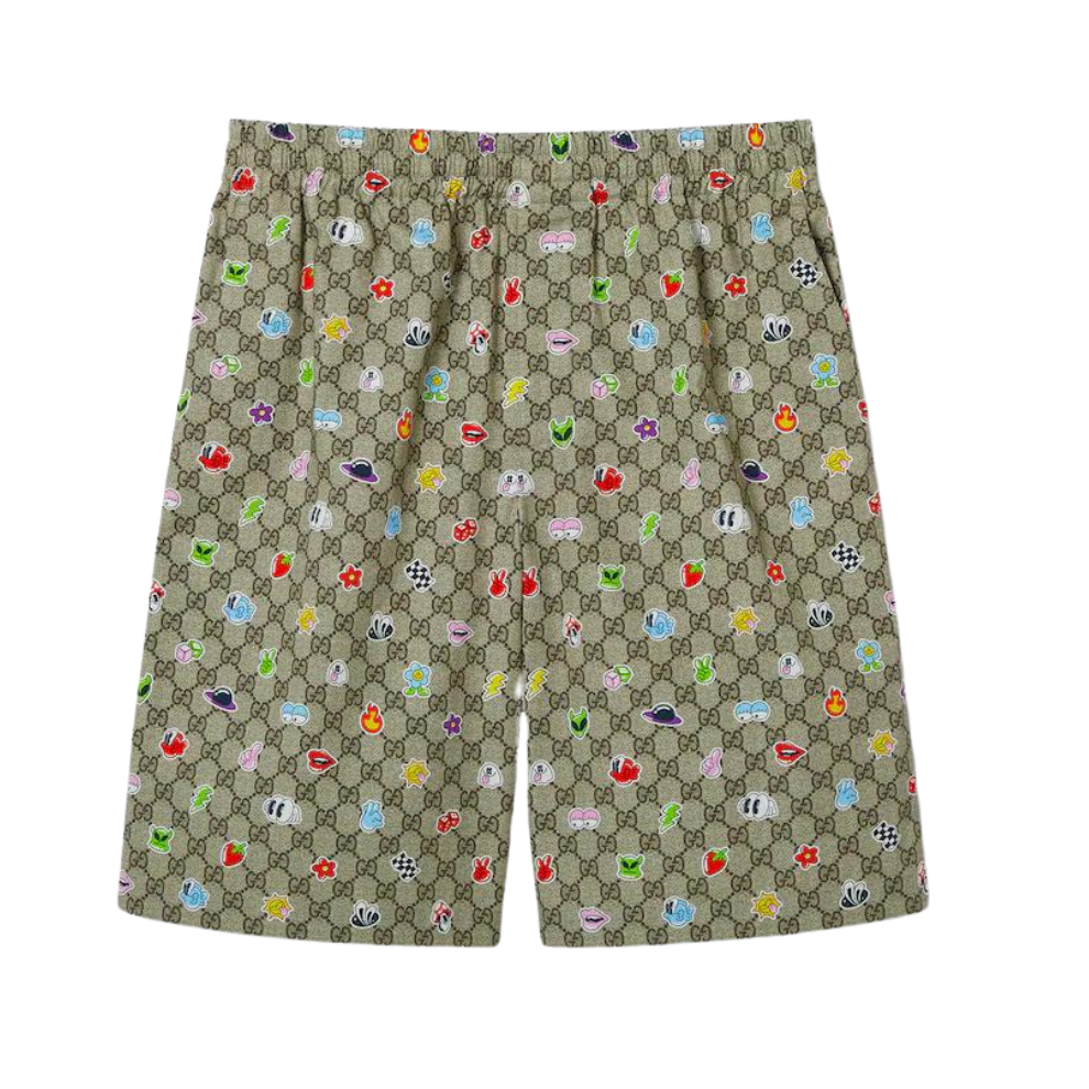 Buy GUCCI COTTON POPLIN SHORTS WITH PRINT | Krewsa South Africa