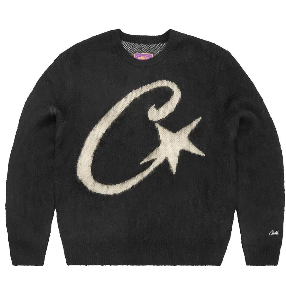 Buy Corteiz C Star Mohair Knit Sweater Black | Krewsa South Africa
