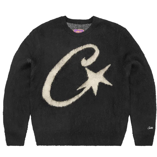 Buy Corteiz C Star Mohair Knit Sweater Black | Krewsa South Africa