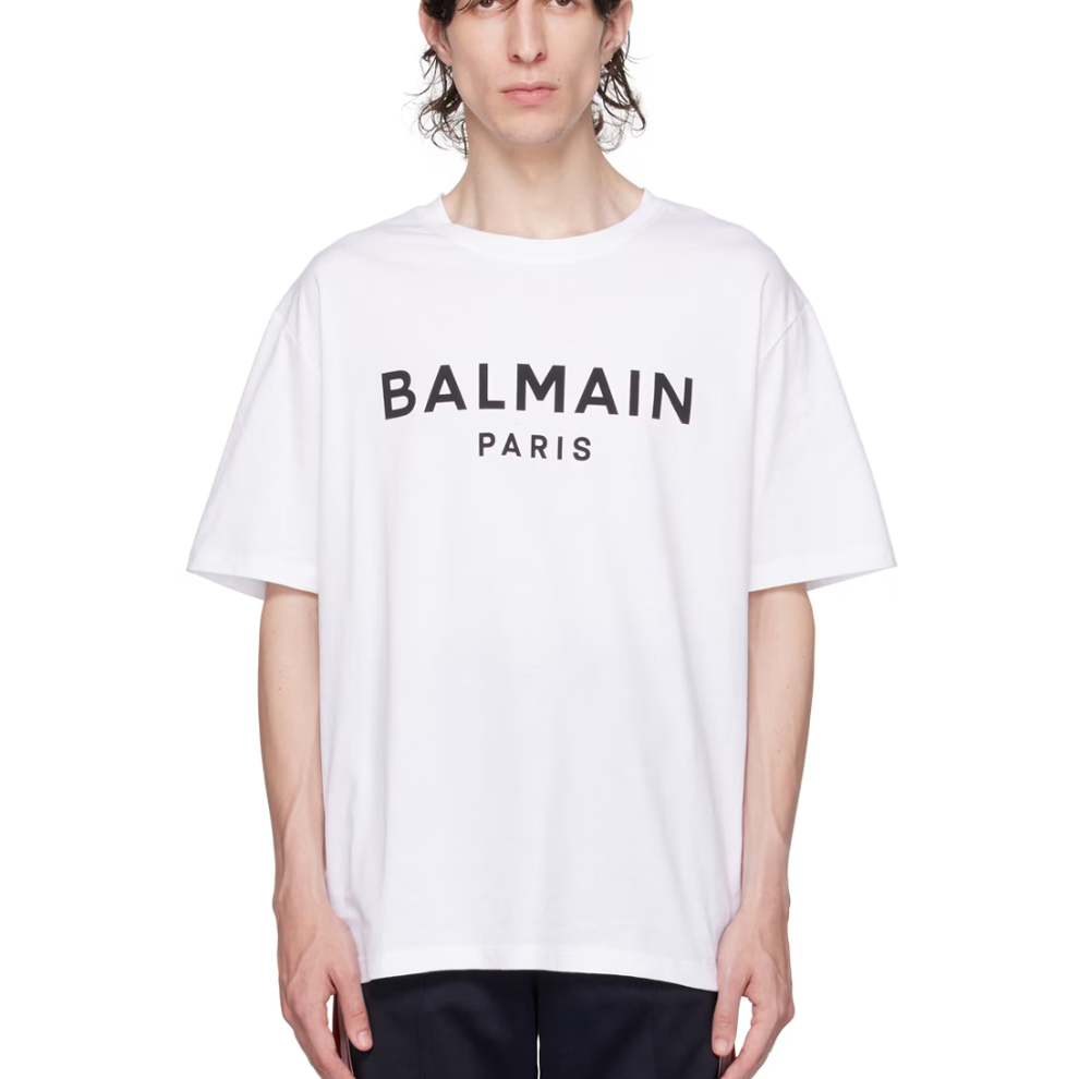 Buy BALMAIN White Printed T-Shirt | Krewsa South Africa