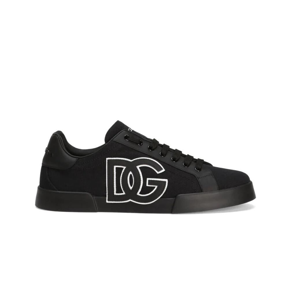 Buy Dolce & Gabbana Portofino light strobel sneakers in canvas and calfskin | Krewsa South Africa