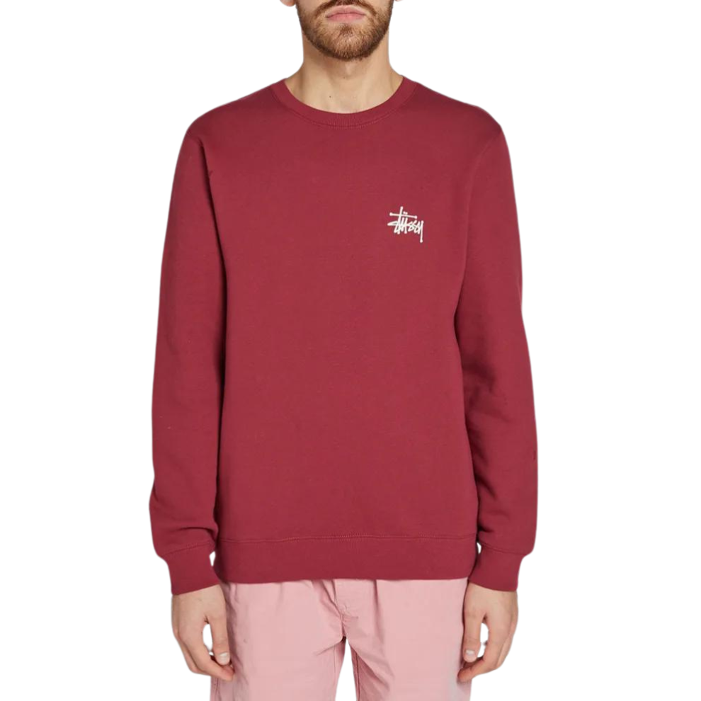 Buy STUSSY BASIC CREW SWEAT Wine | Krewsa South Africa