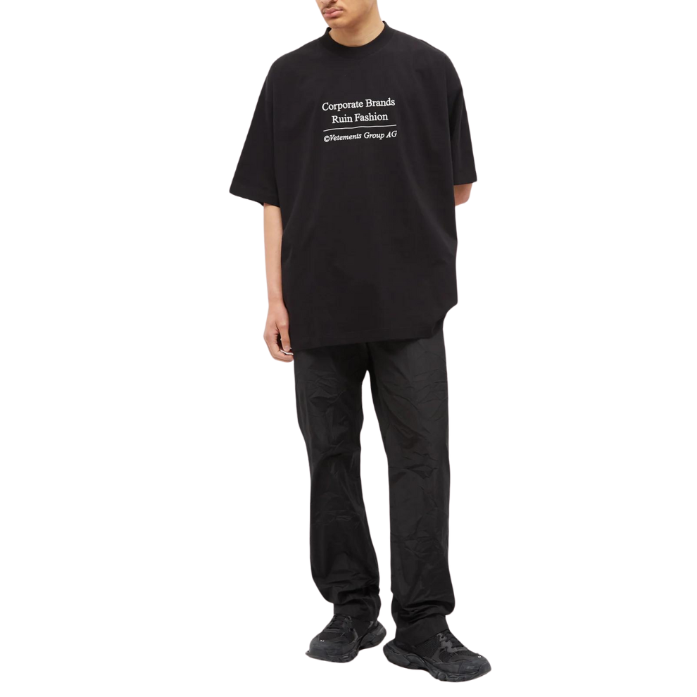 Buy VETEMENTS CORPORATE BRAND T-SHIRT Black | Krewsa South Africa