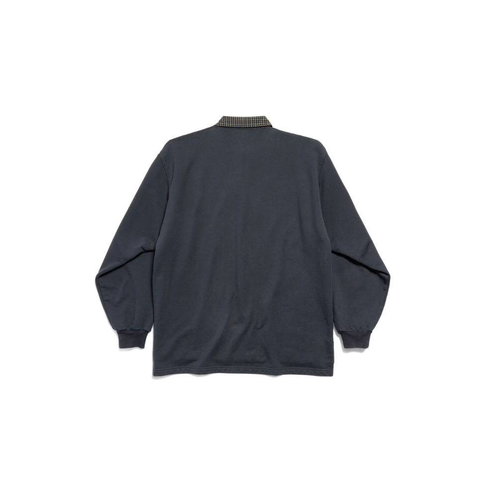 Buy BALENCIAGA Men's Unity Sport Long Sleeve Shirt Collar Polo in Faded Black | Krewsa South Africa