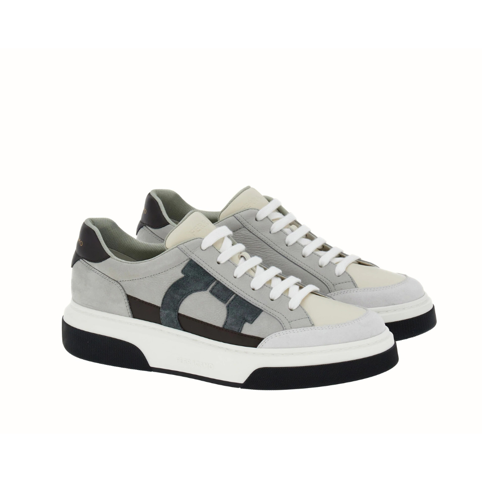 Buy Ferragamo Gancini-embroidered leather sneakers | Krewsa South Africa