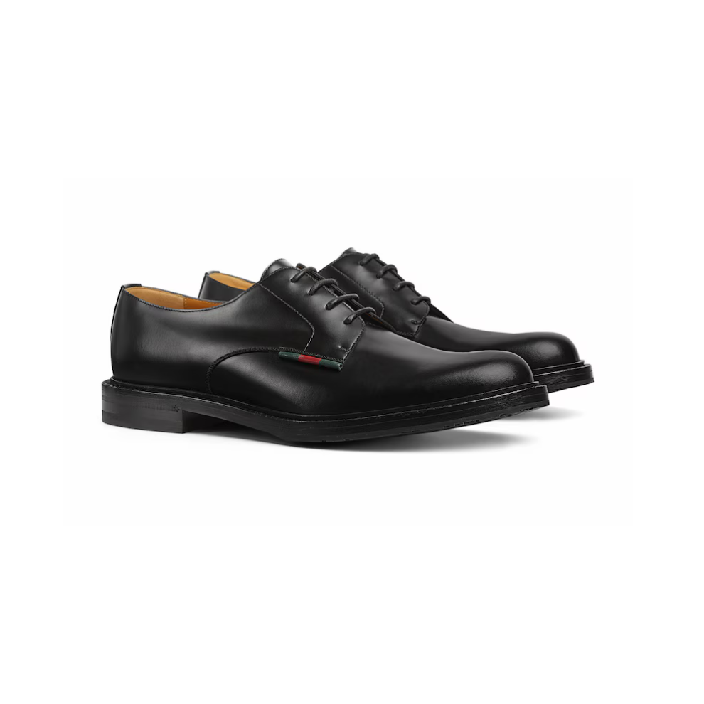 Buy Gucci Men's lace-up shoe with leather Web | Krewsa South Africa