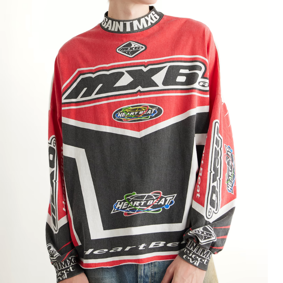 Buy SAINT MXXXXXX MX6 Motocross Race Logo-Print Cotton-Jersey T-Shirt | Krewsa South Africa