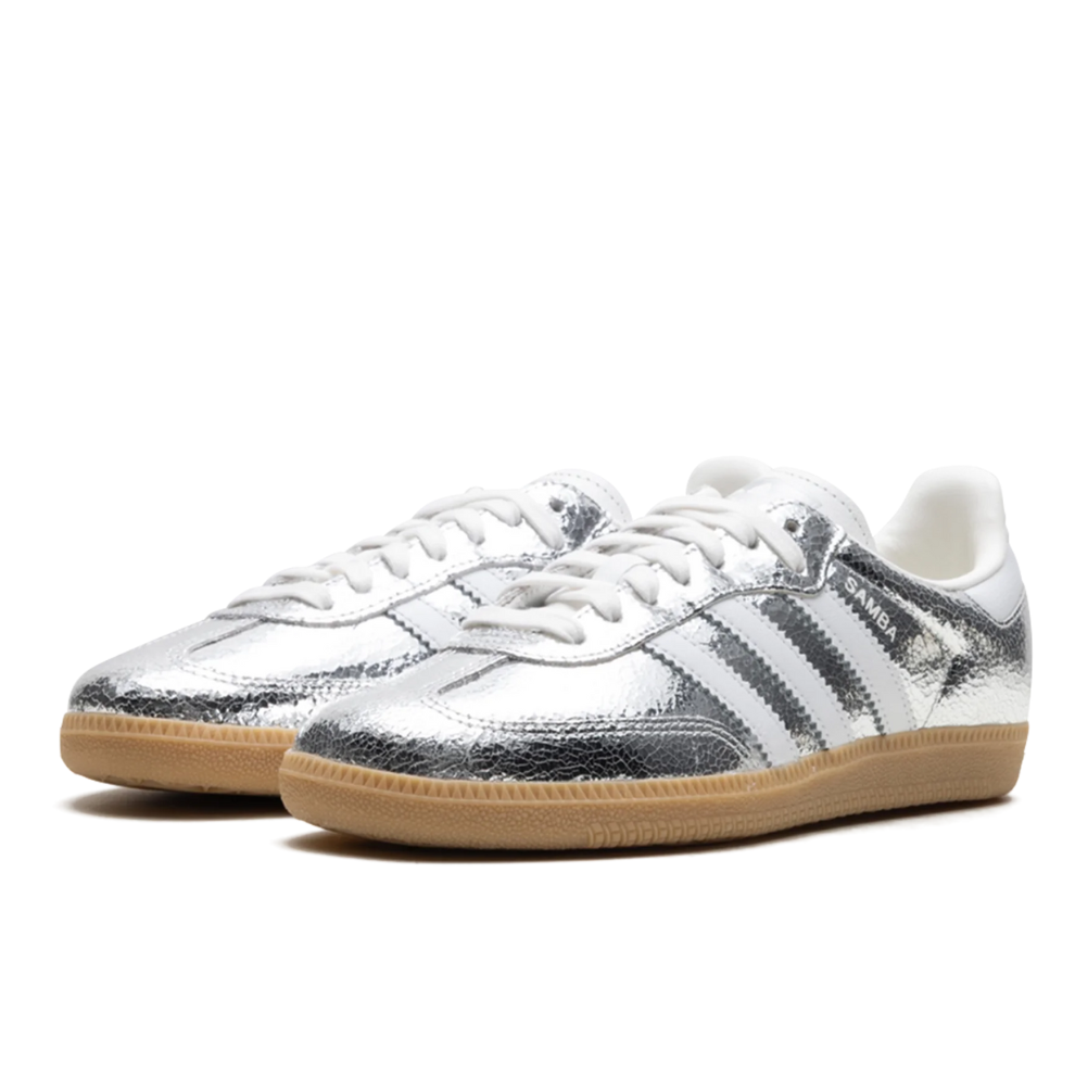 Buy Adidas Samba OG WMNS "Silver Metallic Cracked Leather" | Krewsa South Africa