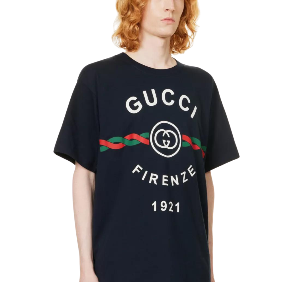 Buy GUCCI Brand-print relaxed-fit cotton-jersey T-shirt | Krewsa South Africa