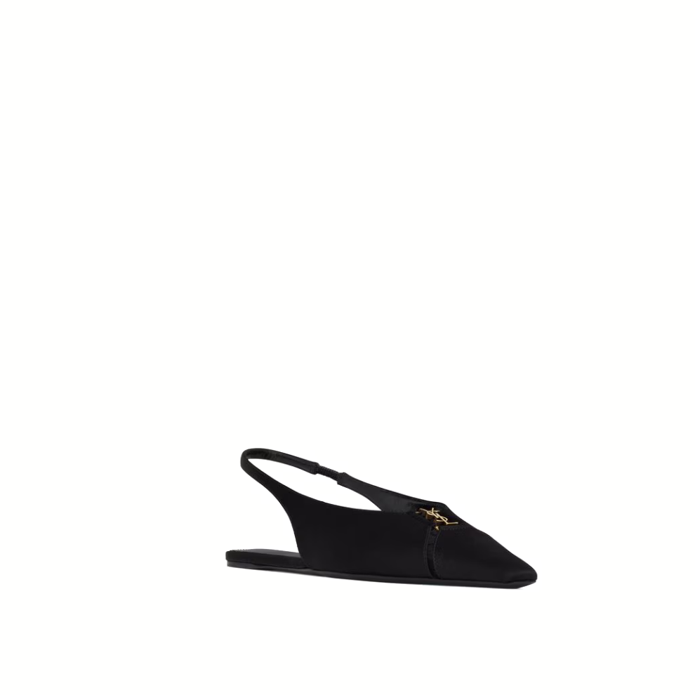 Buy Yves Saint Laurent BABYLONE slingback flats in satin crepe | Krewsa South Africa