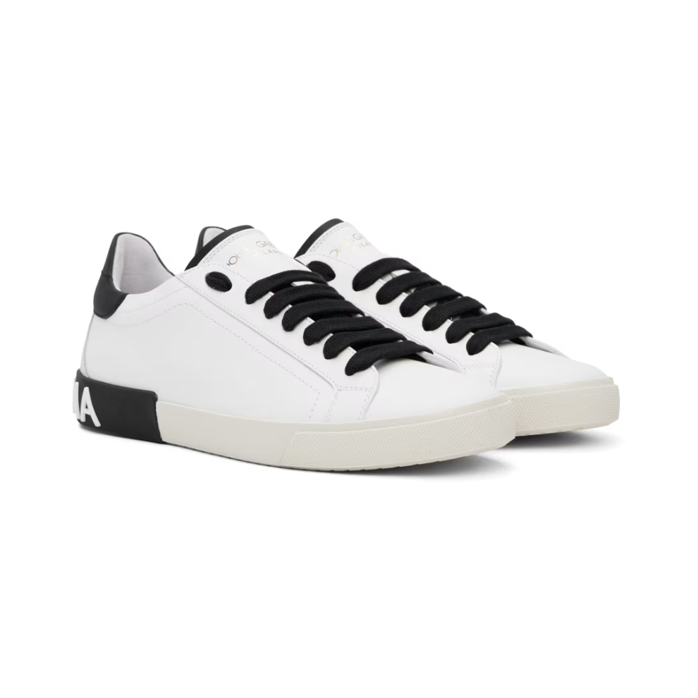 Buy DOLCE & GABBANA White Calfskin Portofino Vintage Sneakers | Krewsa South Africa